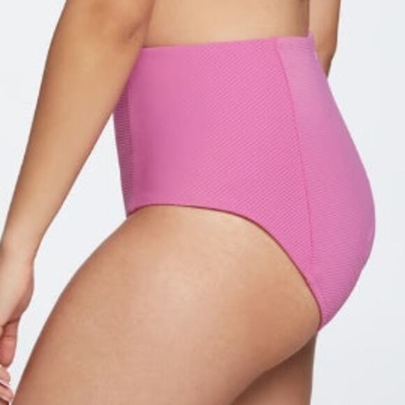 CALIA High Rise Ribbed Bikini Bottoms Geranium Purple XS NEW - Picture 3 of 4